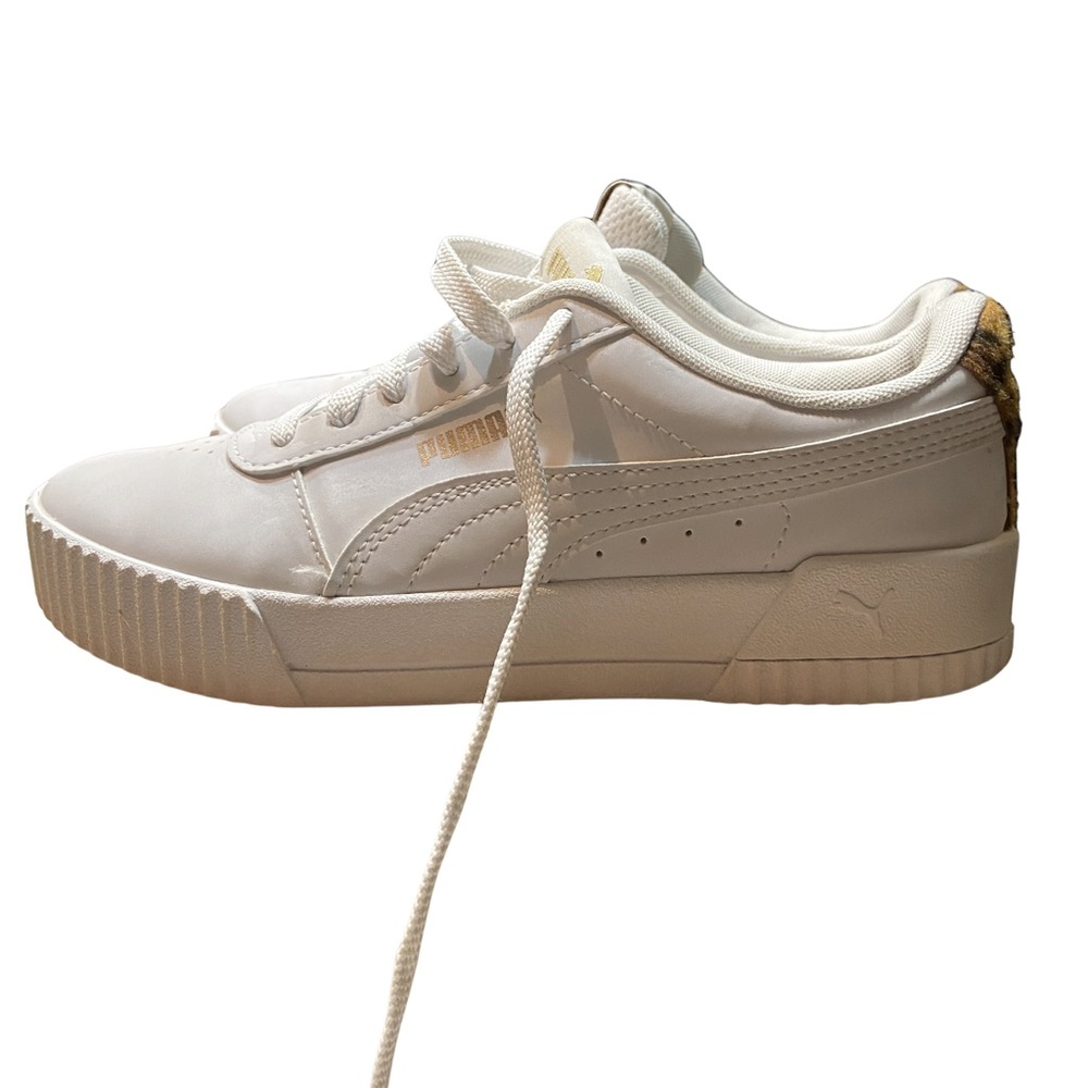 PUMA Women's White and Gold Sneakers